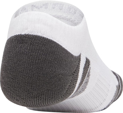 Under Armour Performance Tech (3 Pack) No Show Socks - White