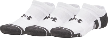 Under Armour Performance Tech (3 Pack) No Show Socks - White