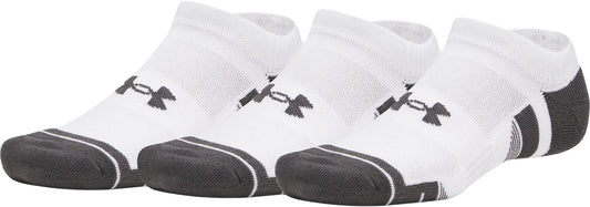 Under Armour Performance Tech (3 Pack) No Show Socks - White