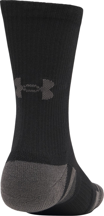 Under Armour Performance Tech (3 Pack) Crew Socks - Black