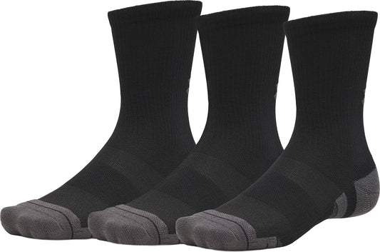 Under Armour Performance Tech (3 Pack) Crew Socks - Black