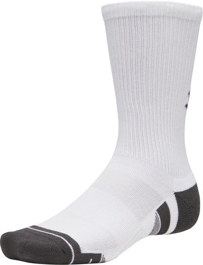 Under Armour Performance Tech (3 Pack) Crew Socks - White