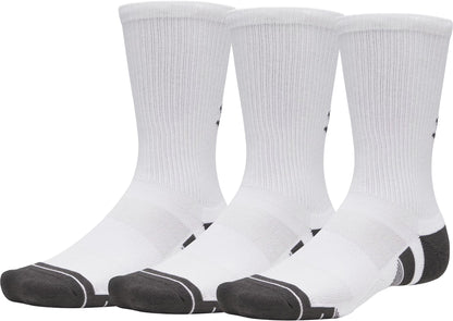 Under Armour Performance Tech (3 Pack) Crew Socks - White
