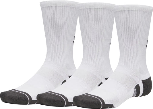 Under Armour Performance Tech (3 Pack) Crew Socks - White