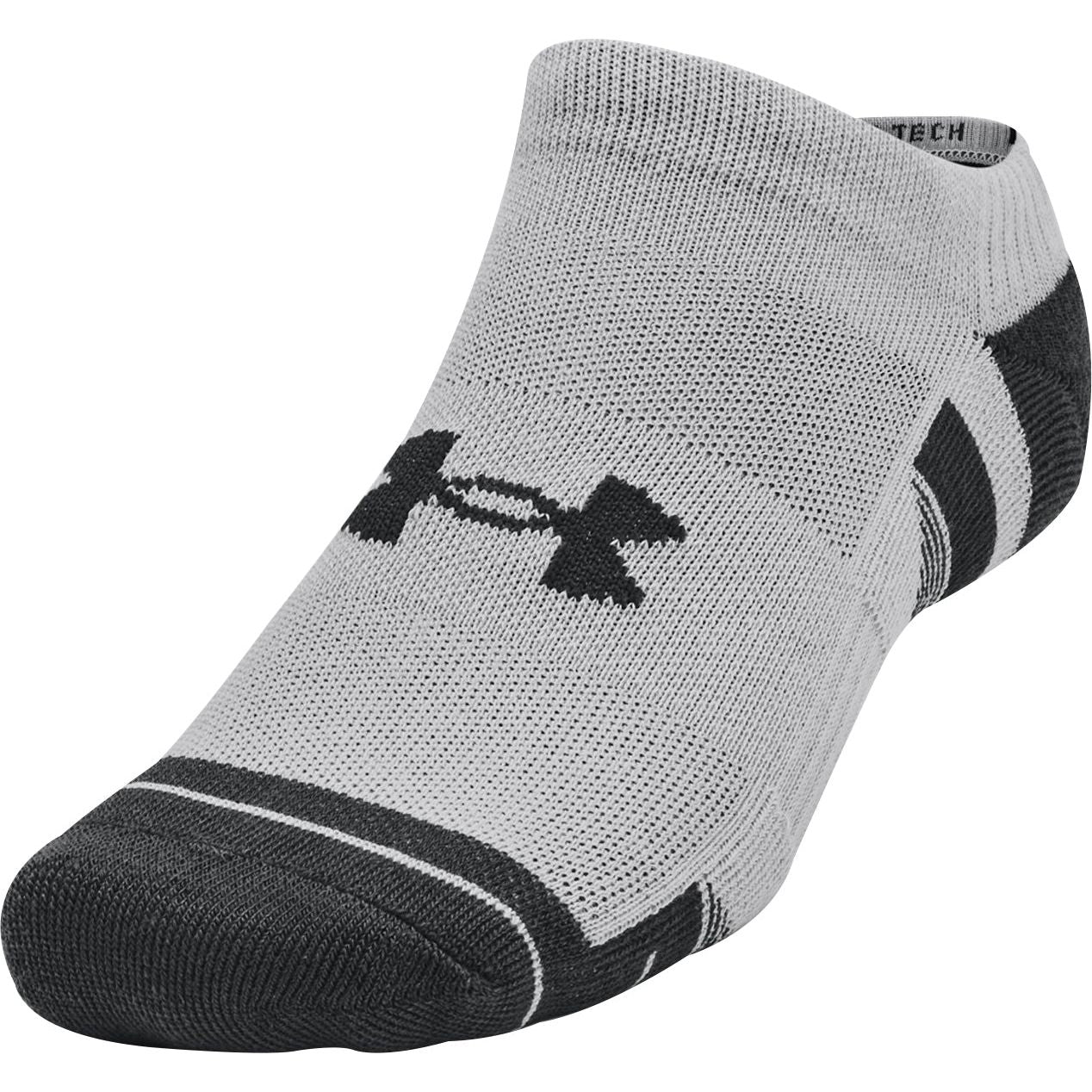 Under Armour Performance Tech (3 Pack) No Show Socks - Grey – Start Fitness