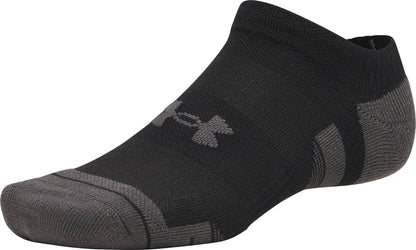 Under Armour Performance Tech (3 Pack) No Show Socks - Black