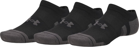 Under Armour Performance Tech (3 Pack) No Show Socks - Black