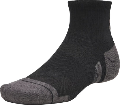Under Armour Performance Tech (3 Pack) Quarter Socks - Black