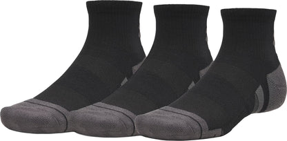 Under Armour Performance Tech (3 Pack) Quarter Socks - Black