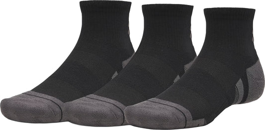 Under Armour Performance Tech (3 Pack) Quarter Socks - Black