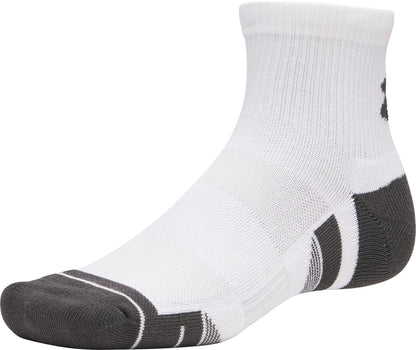 Under Armour Performance Tech (3 Pack) Quarter Socks - White