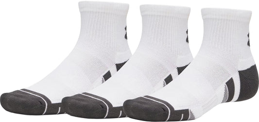 Under Armour Performance Tech (3 Pack) Quarter Socks - White