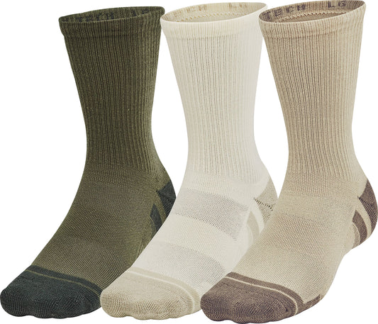Under Armour Performance Tech (3 Pack) Crew Socks - Green