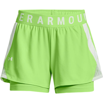 Under Armour Play Up 2 In 1 Womens Running Shorts - Green