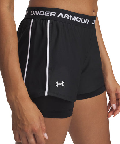 Under Armour Play Up 2 In 1 Womens Training Shorts - Black