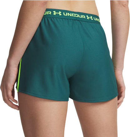 Under Armour Play Up 3 Inch Womens Running Shorts - Green