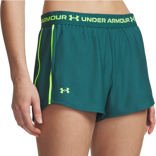 Under Armour Play Up 3 Inch Womens Running Shorts - Green