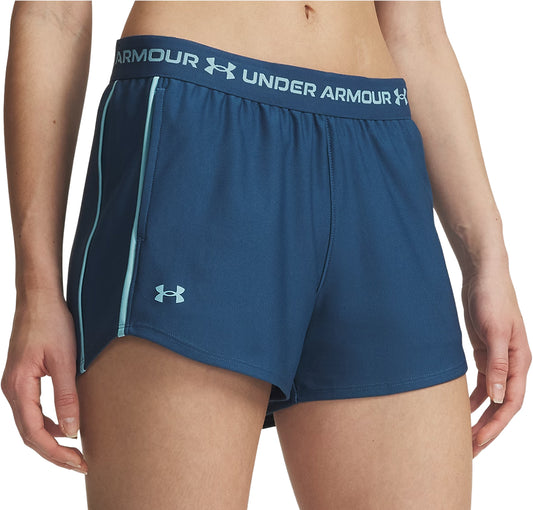 Under Armour Play Up 3 Inch Womens Running Shorts - Blue