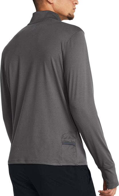Under Armour Qualifier Half Zip Long Sleeve Mens Running Top - Grey