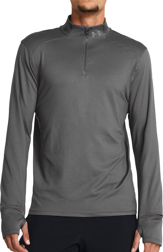 Under Armour Qualifier Half Zip Long Sleeve Mens Running Top - Grey
