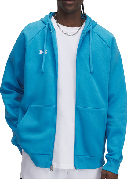 Under Armour Rival Fleece Full Zip Mens Training Hoody - Blue