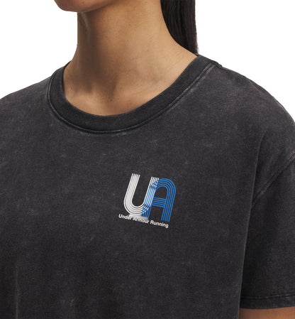 Under Armour Run Graphic Short Sleeve Womens Running Top - Black