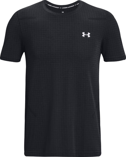 Under Armour Seamless Grid Short Sleeve Mens Training Top - Black