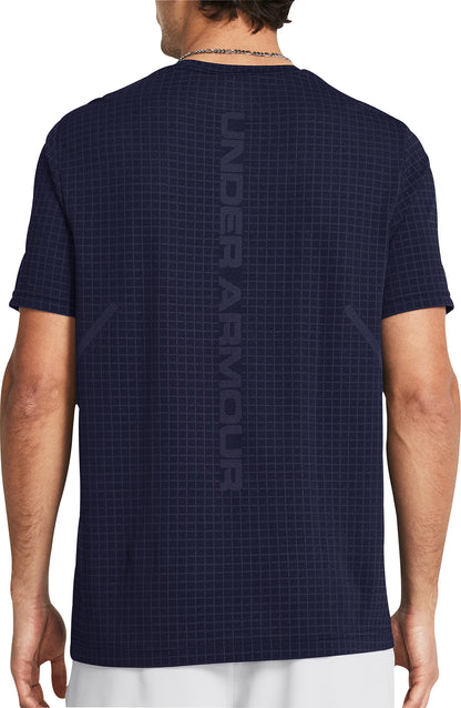 Under Armour Seamless Grid Short Sleeve Mens Training Top - Blue