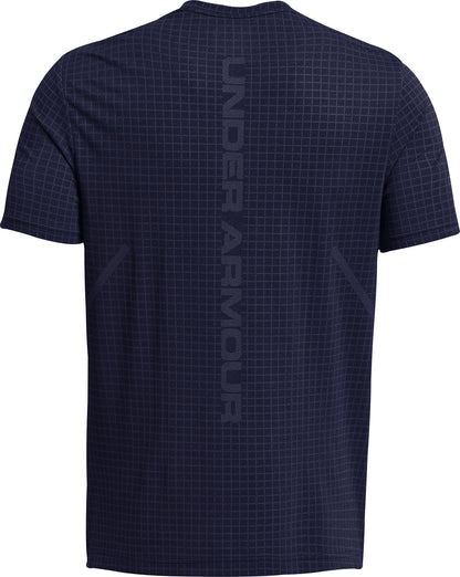 Under Armour Seamless Grid Short Sleeve Mens Training Top - Blue