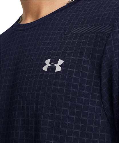 Under Armour Seamless Grid Short Sleeve Mens Training Top - Blue
