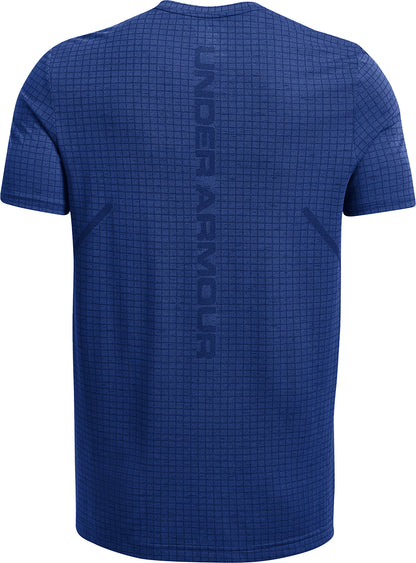 Under Armour Seamless Grid Short Sleeve Mens Training Top - Blue