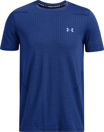 Under Armour Seamless Grid Short Sleeve Mens Training Top - Blue