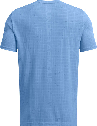 Under Armour Seamless Grid Short Sleeve Mens Training Top - Blue