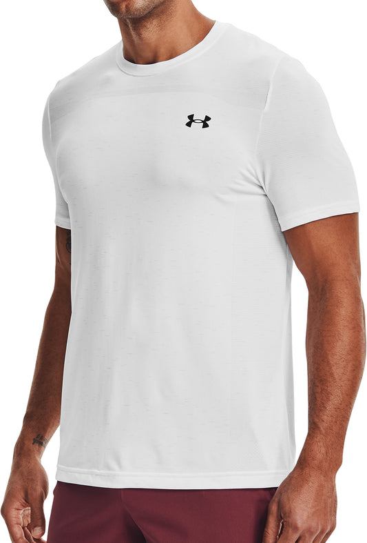 Under Armour Seamless Short Sleeve Mens Training Top - White