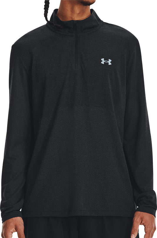 Under Armour Seamless Stride Half Zip Long Sleeve Mens Running Top - Black