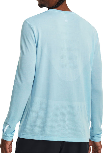 Under Armour Seamless Stride Long Sleeve Mens Running Top - Blue