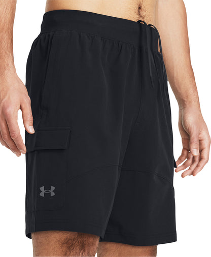 Under Armour Stretch Woven Cargo Mens Training Shorts Black
