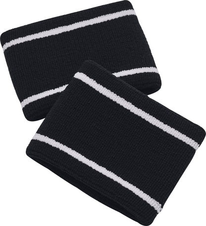 Under Armour Striped Performance Terry Wristbands - Black