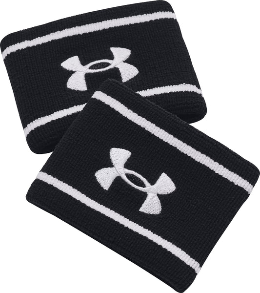 Under Armour Striped Performance Terry Wristbands - Black