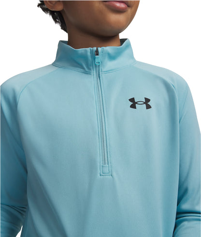Under Armour Tech 2.0 Half Zip Long Sleeve Junior Running Top - Blue