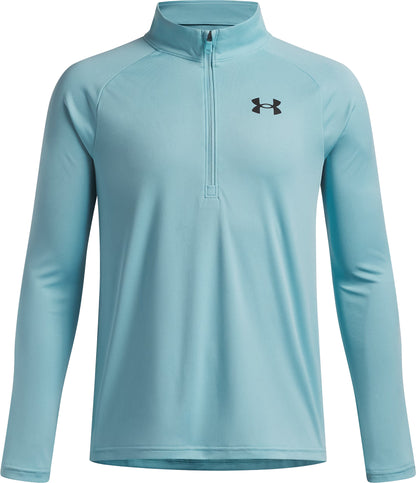 Under Armour Tech 2.0 Half Zip Long Sleeve Junior Running Top - Blue