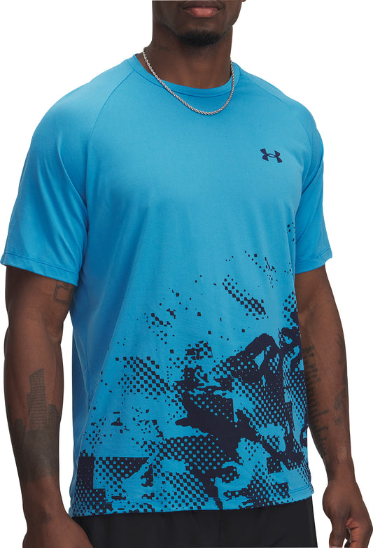 Under Armour Tech Fade Short Sleeve Mens Training Top - Blue