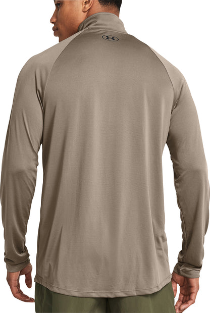 Under Armour Tech Half Zip Long Sleeve Mens Training Top - Brown
