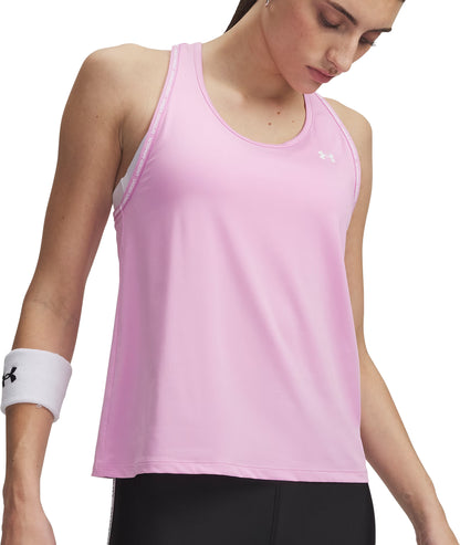 Under Armour Tech Knockout Womens Running Vest Tank Top - Pink