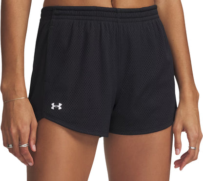 Under Armour Tech Mesh Play Up Womens Running Shorts - Black