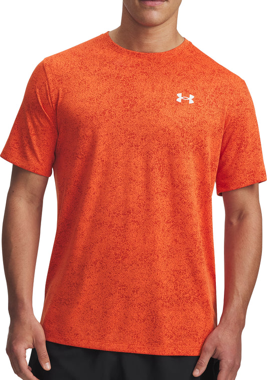 Under Armour Tech Pixelate Short Sleeve Mens Training Top - Orange