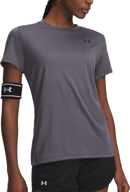 Under Armour Tech Short Sleeve Womens Running Top - Grey