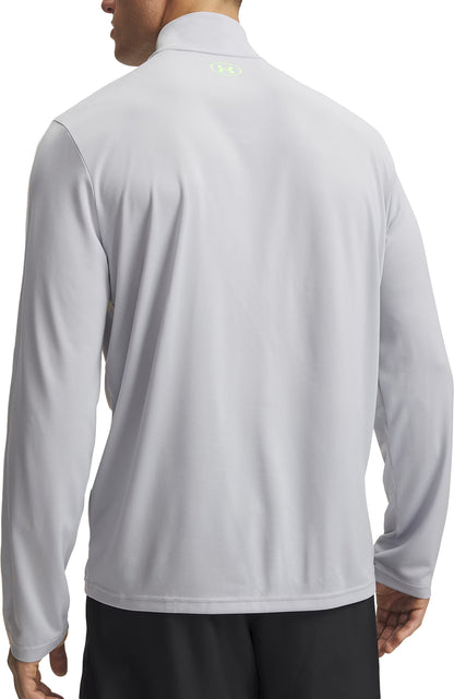 Under Armour Tech Taping Half Zip Long Sleeve Mens Running Top - Grey
