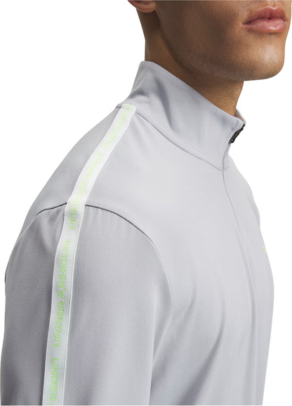 Under Armour Tech Taping Half Zip Long Sleeve Mens Running Top - Grey