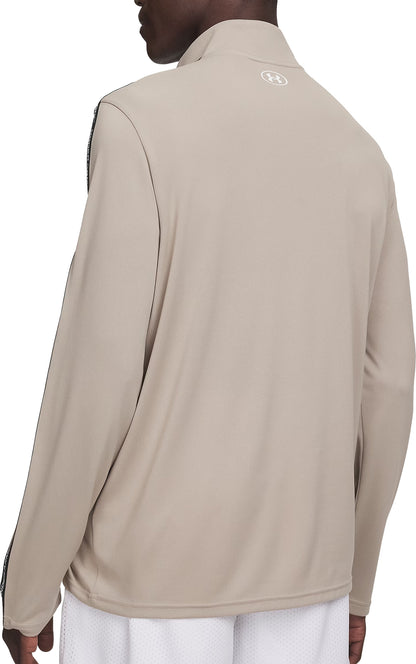 Under Armour Tech Taping Half Zip Long Sleeve Mens Running Top - Brown